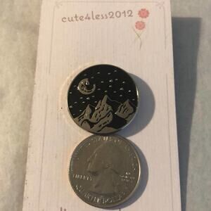 Mountain Starry Night Pin Brooch